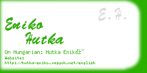 eniko hutka business card